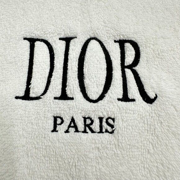 DIOR Style Towels Embroidered Hand Towel Set White Black Bathroom Decor - Picture 2 of 2